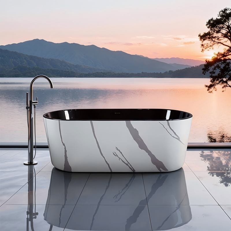 Acrylic Marble Pattern Tub ST-8003
